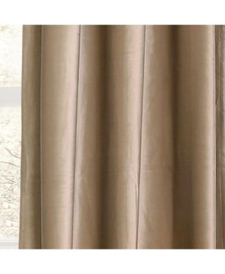Prima Velvet Solid Light Filtering Grommet Window Curtain Panels