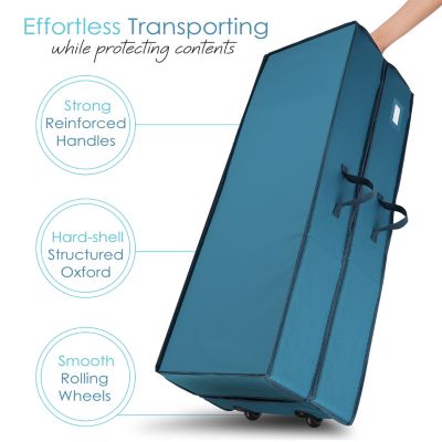 Premium Holiday Gift Wrapping Paper & Accessories Storage Organizer Box - X-Large with Wheels & 2 removable Storage Bins