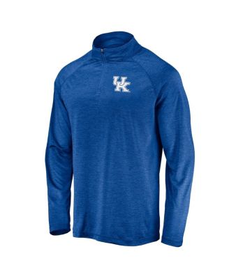 Men's Royal Kentucky Wildcats Striated Raglan Lightweight Quarter-Zip Top
