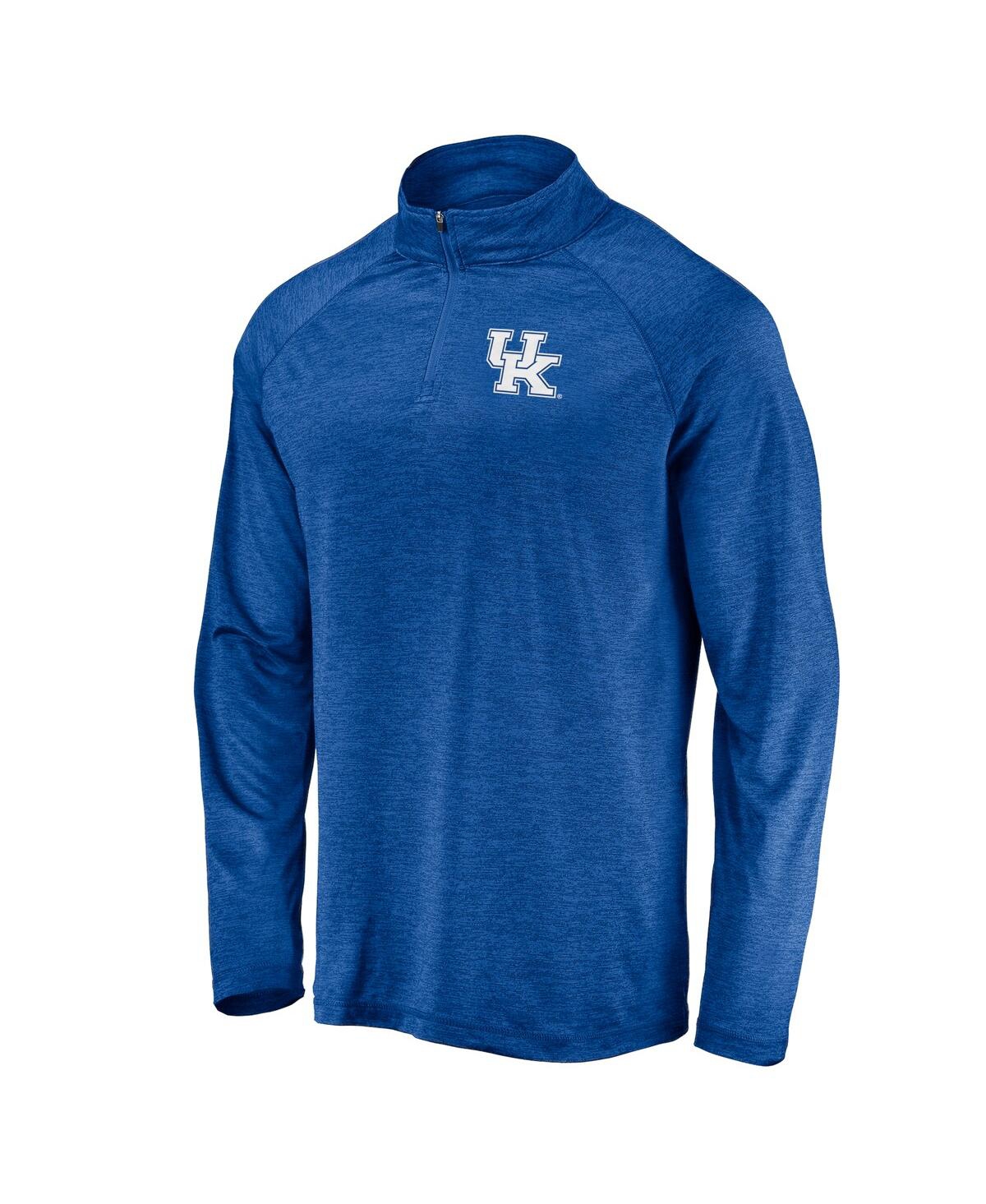 Fanatics Men's  Royal Kentucky Wildcats Striated Raglan Lightweight Quarter-zip Top In Royal