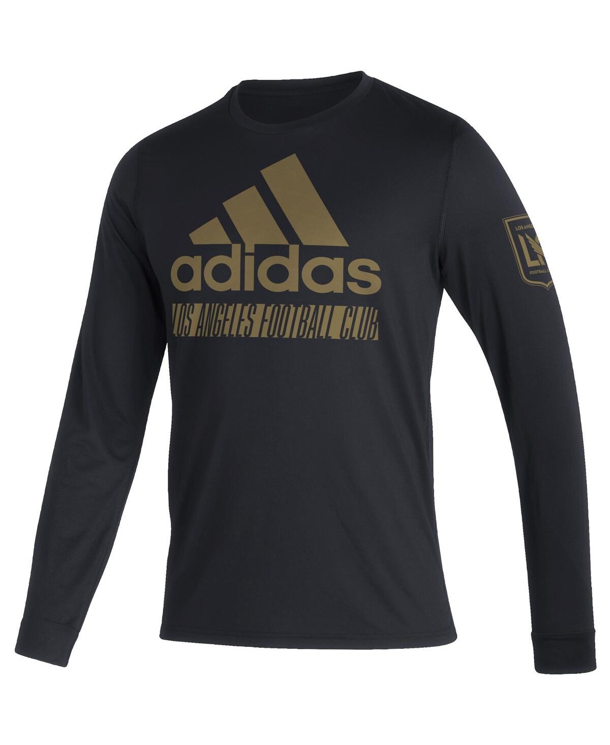 Men's adidasDistressed Lafc Vintage-Like Aeroready Long Sleeve T-shirt - Black
