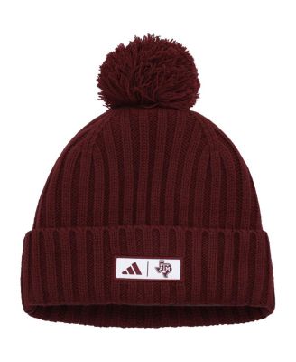 Men's Maroon Texas A&M Aggies Modern Ribbed Cuffed Knit Hat with Pom