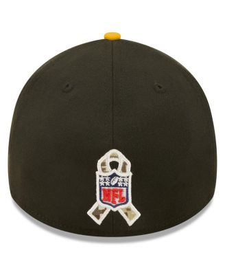 Men's Black, Yellow Pittsburgh Steelers 2022 Salute To Service 39THIRTY Flex Hat