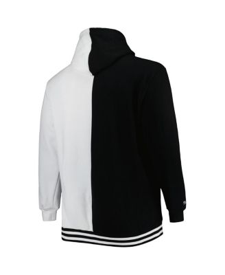 Men's Black, White Orlando Magic Big and Tall Hardwood Classics Split Pullover Hoodie