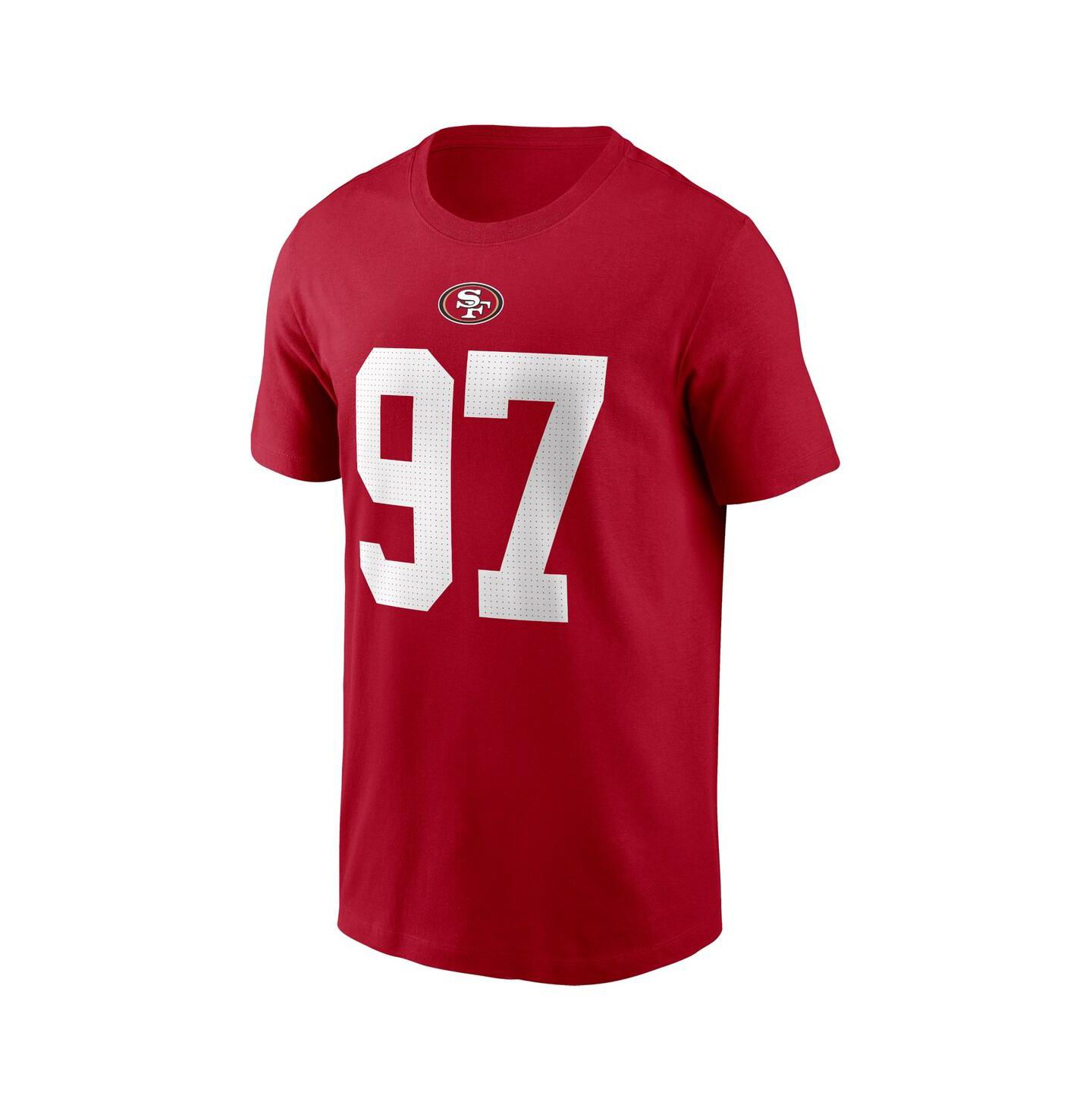 Мужская футболка Nike Nick Bosa Scarlet San Francisco 49ers Player Name and Number — фото 3