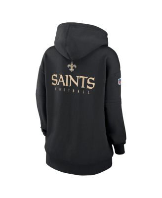 Women's Black New Orleans Saints 2023 Sideline Club Fleece Pullover Hoodie
