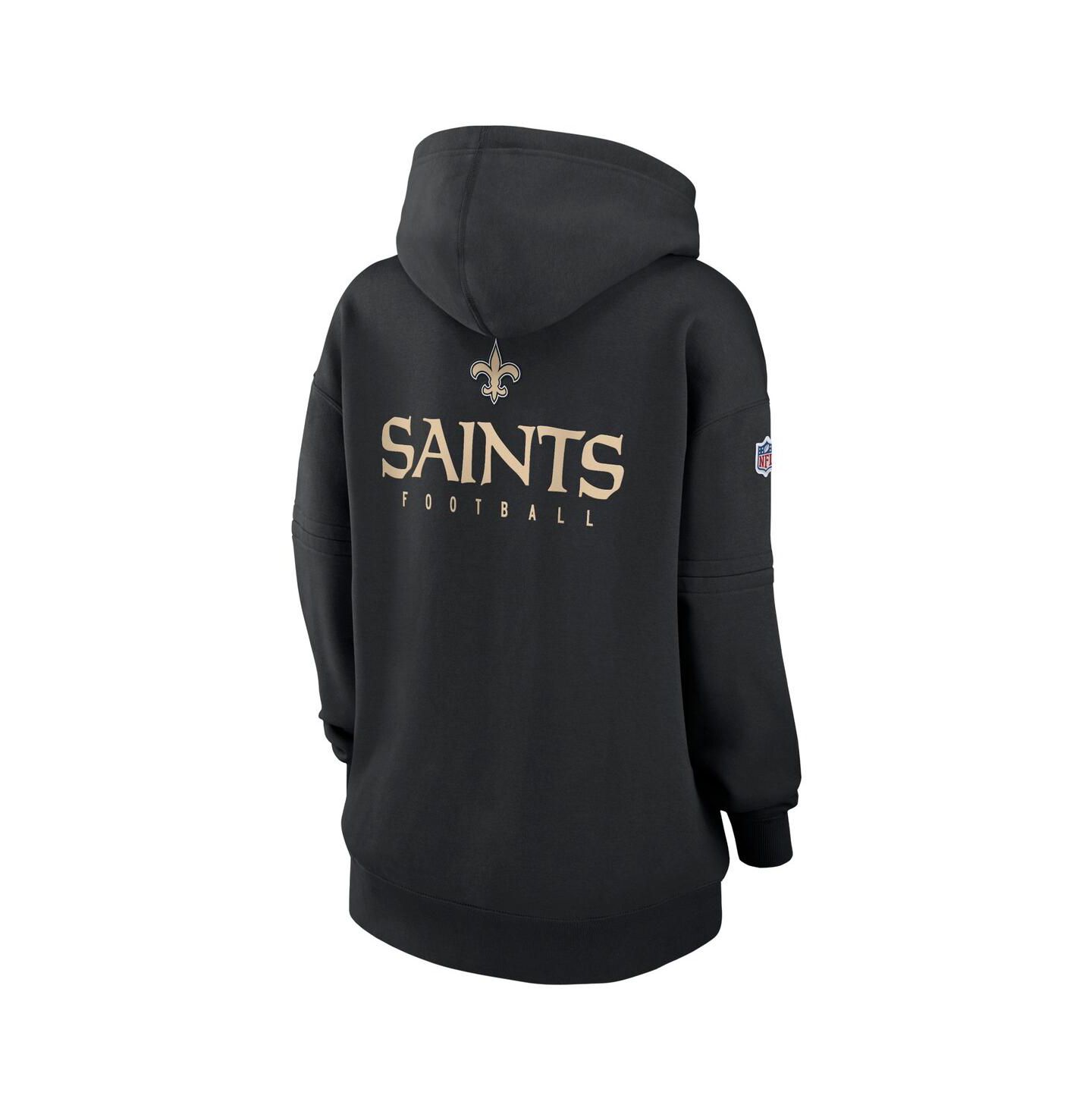 Женское худи Nike Black New Orleans Saints 2023 Sideline Club Fleece Pullover — фото 3