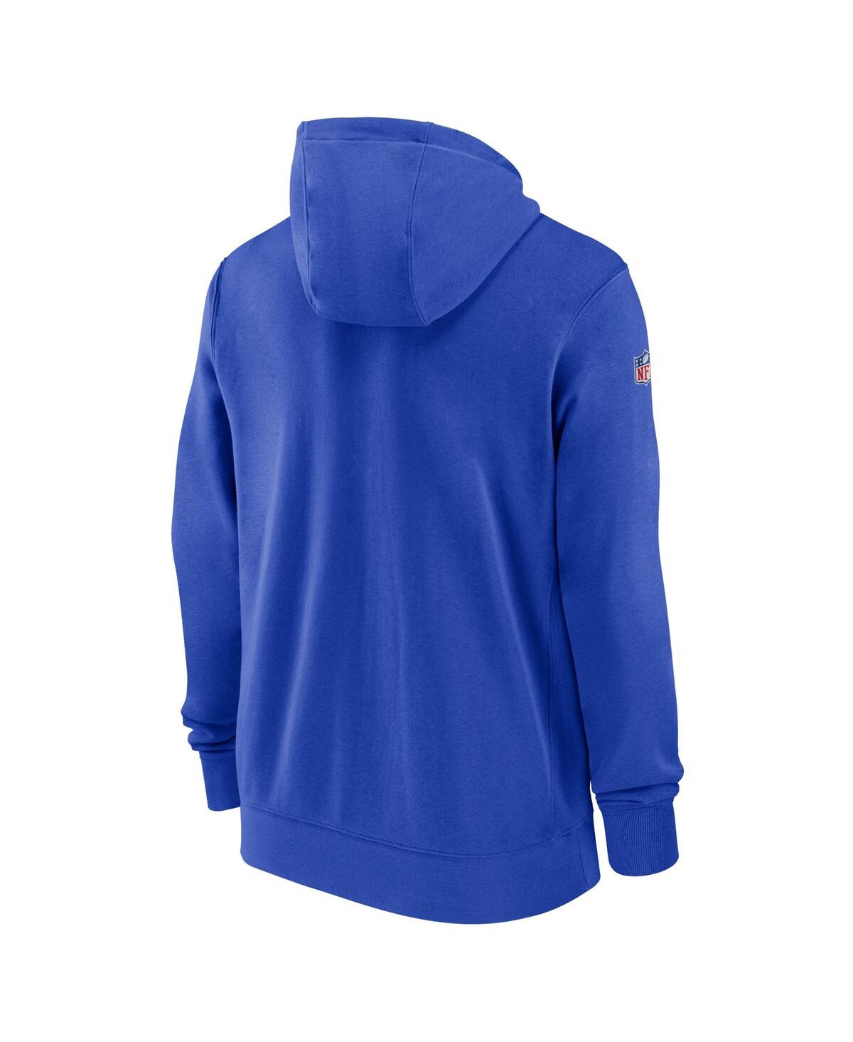 Men's NikeLos Angeles Rams Sideline Club Performance Full-Zip Hoodie - Royal