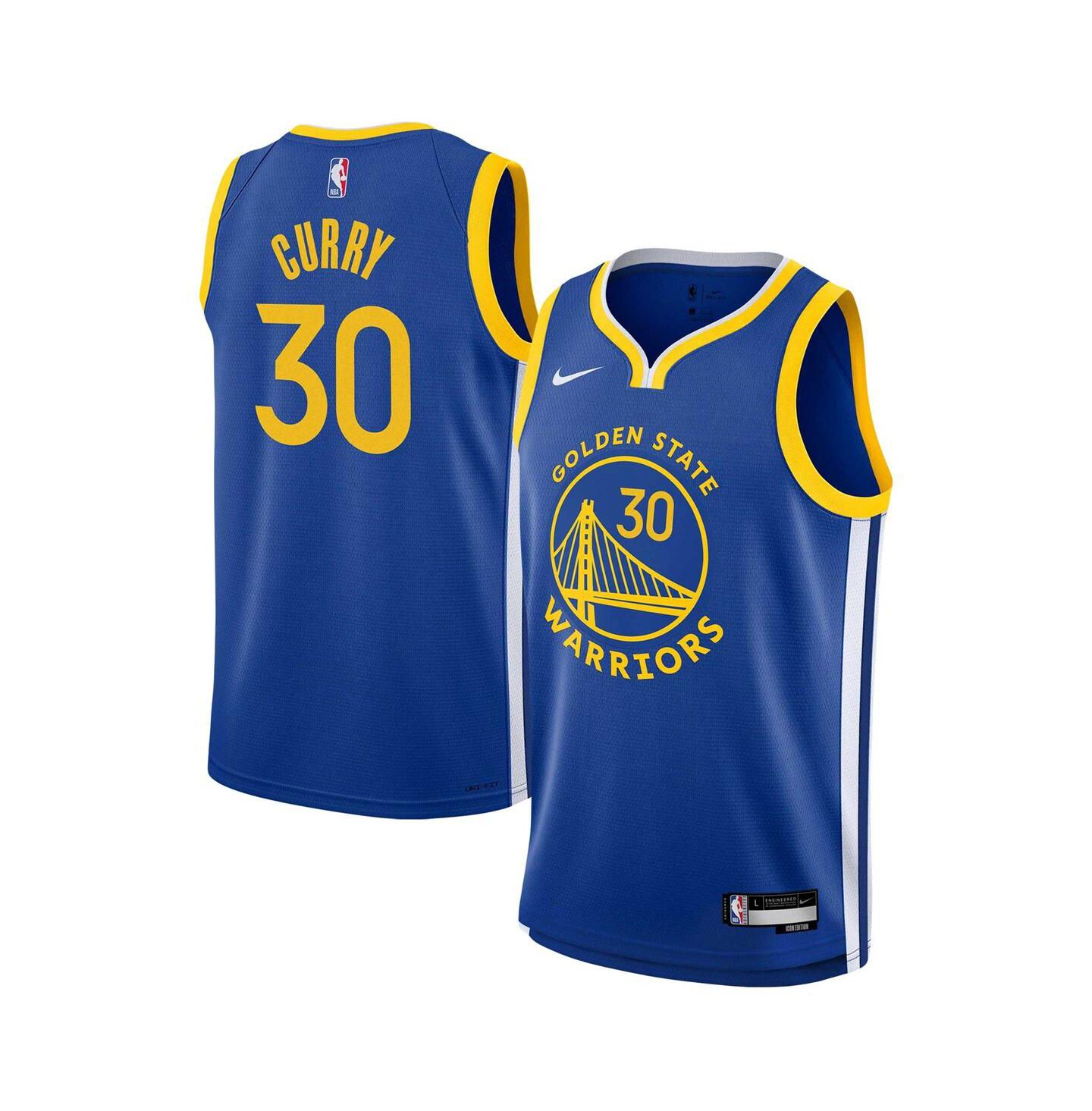 Детская джерси Nike Stephen Curry Golden State Warriors Swingman, цвет: Королевский синий — фото 1