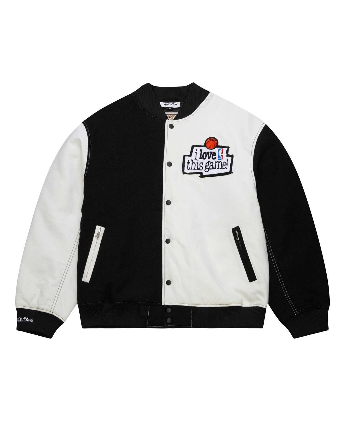 Men's Mitchell & Ness x Just Don White Nba I Love This Game Full-Snap Jacket - White