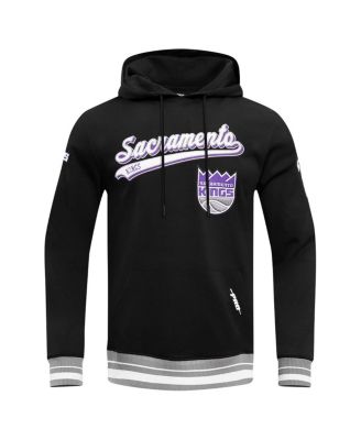 Men's Black Sacramento Kings Script Tail Pullover Hoodie