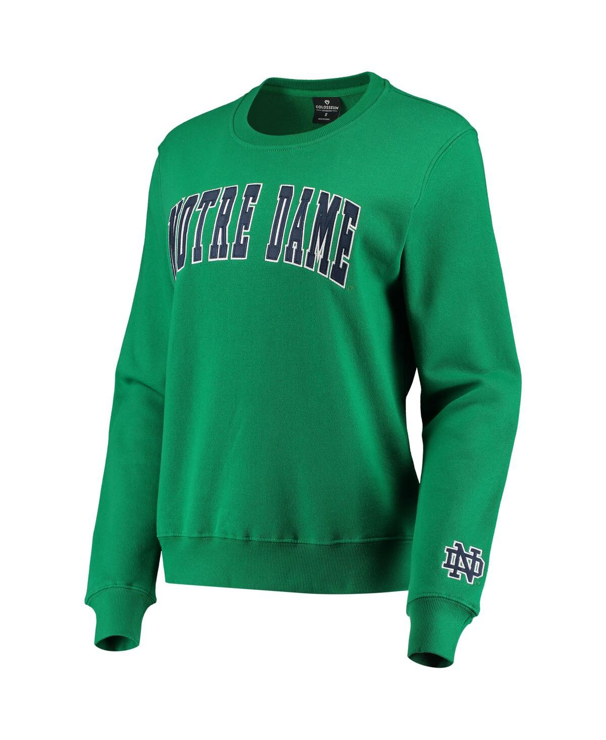 Women's ColosseumNotre Dame Fighting Irish Campanile Pullover Sweatshirt - Green