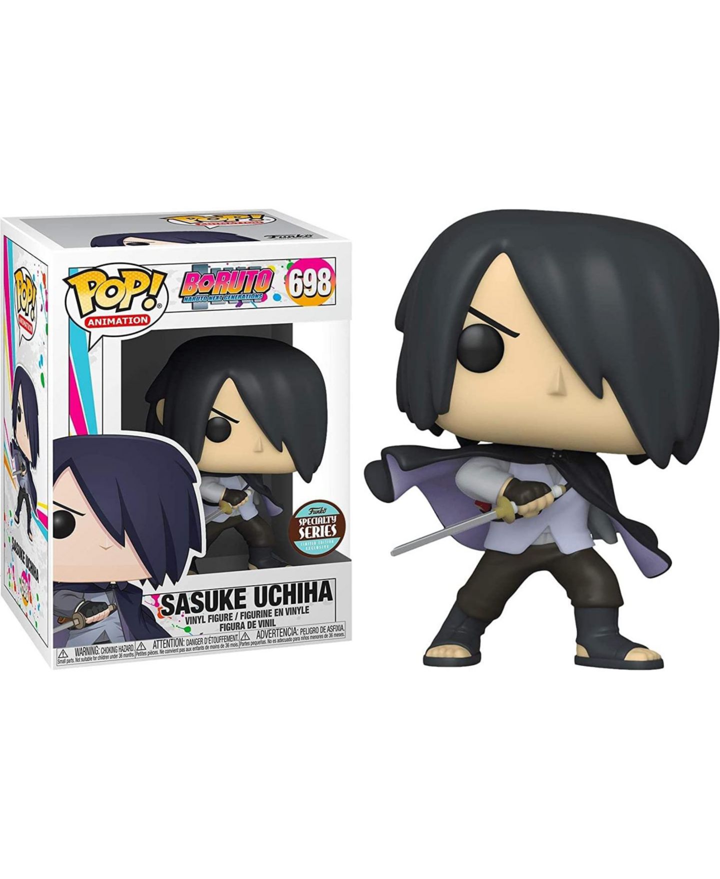 Детская фигурка Funko Pop! Boruto Sasuke Uchiha 3.75" Vinyl Figure, Ages 3+, цвет: Open Miscellaneous — фото 1