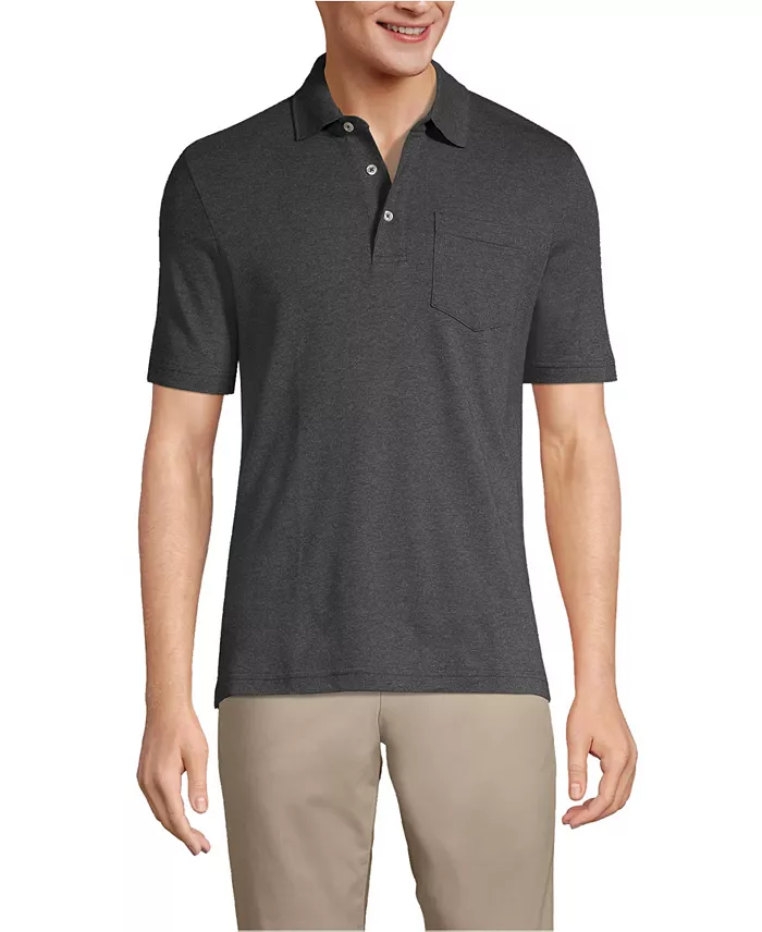 Men's Short Sleeve Cotton Supima Polo Shirt with Pocket