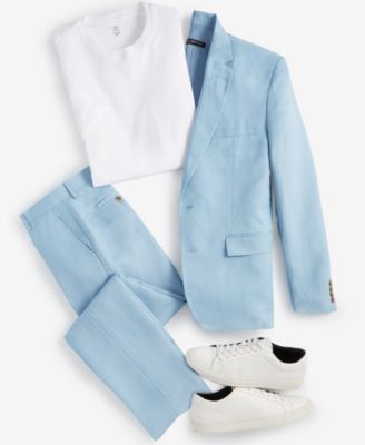 Shop Inc International Concepts Mens Suit Jacket Pants Sneakers In Grain