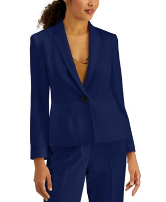 Women's Stretch Crepe One Button Blazer, Regular & Petite