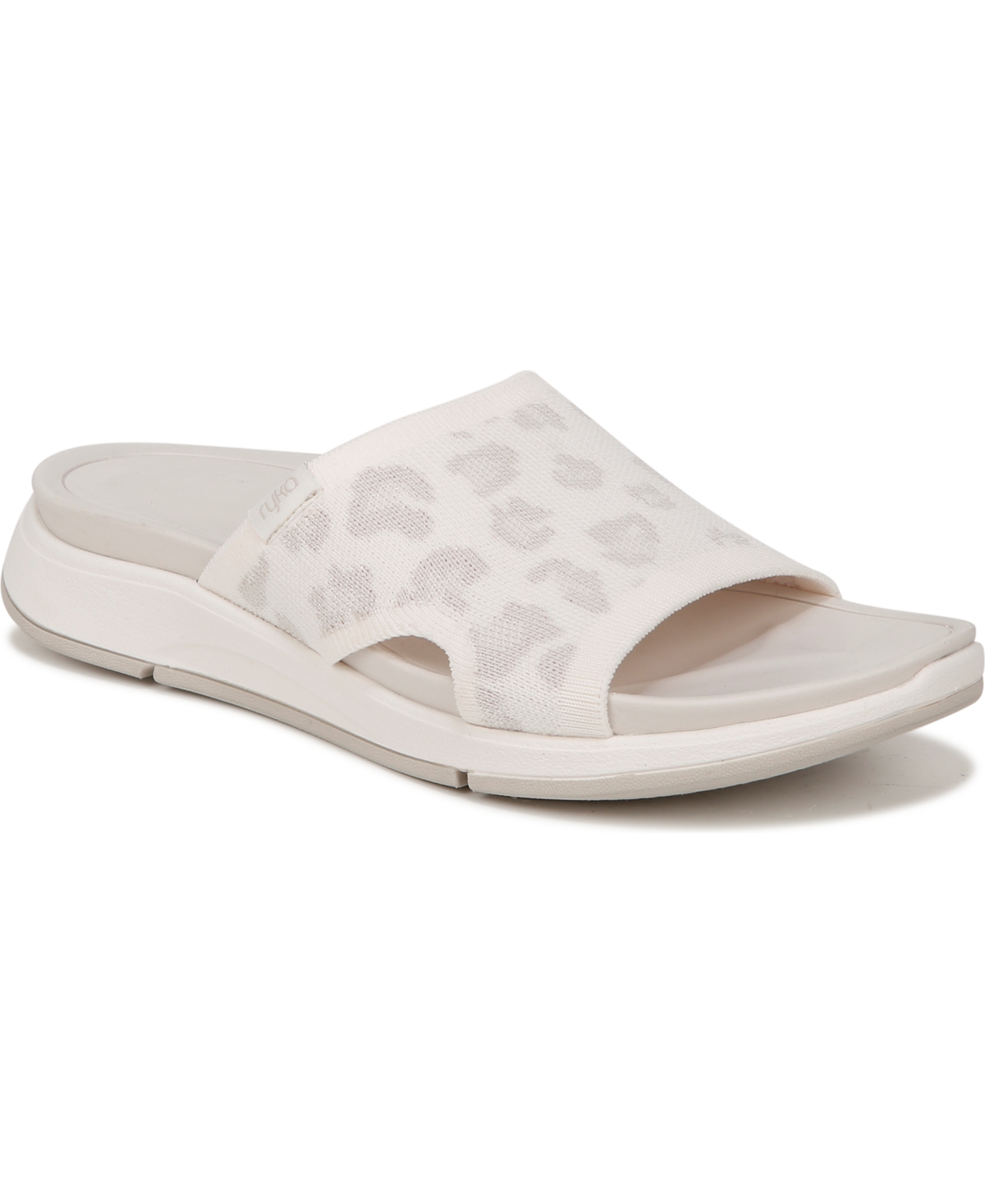 Shop Ryka Women's Triumph Slide Sandals In White Alyssum Fabric