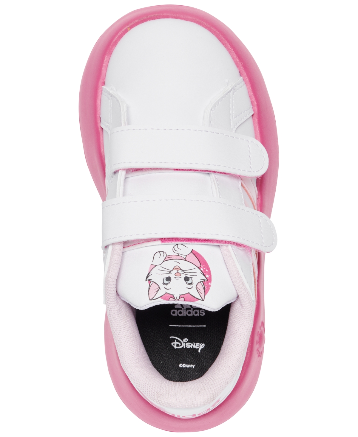 Shop Adidas Originals Toddler Girls Grand Court 2.0 Disney Marie Fastening Strap Casual Sneakers From Finish Line In Cloud White,clear Pink