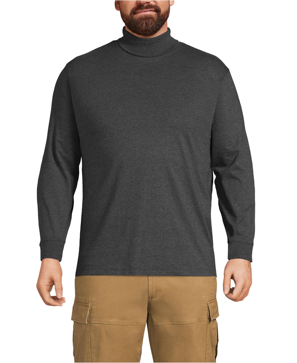 Big & Tall Super-t Turtleneck - Gray heather