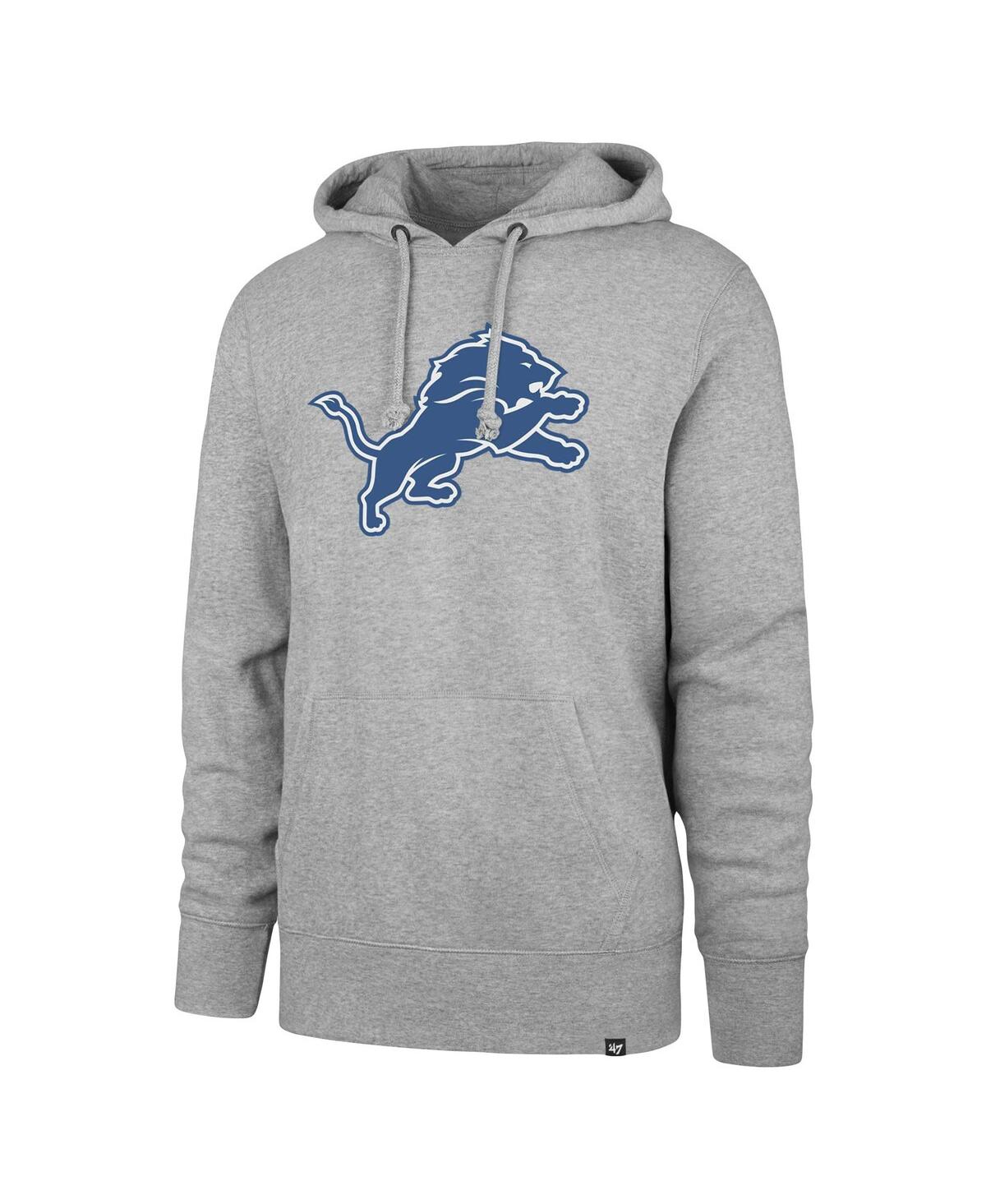 Men's '47 BrandDetroit Lions Imprint Headline Pullover Hoodie - Gray