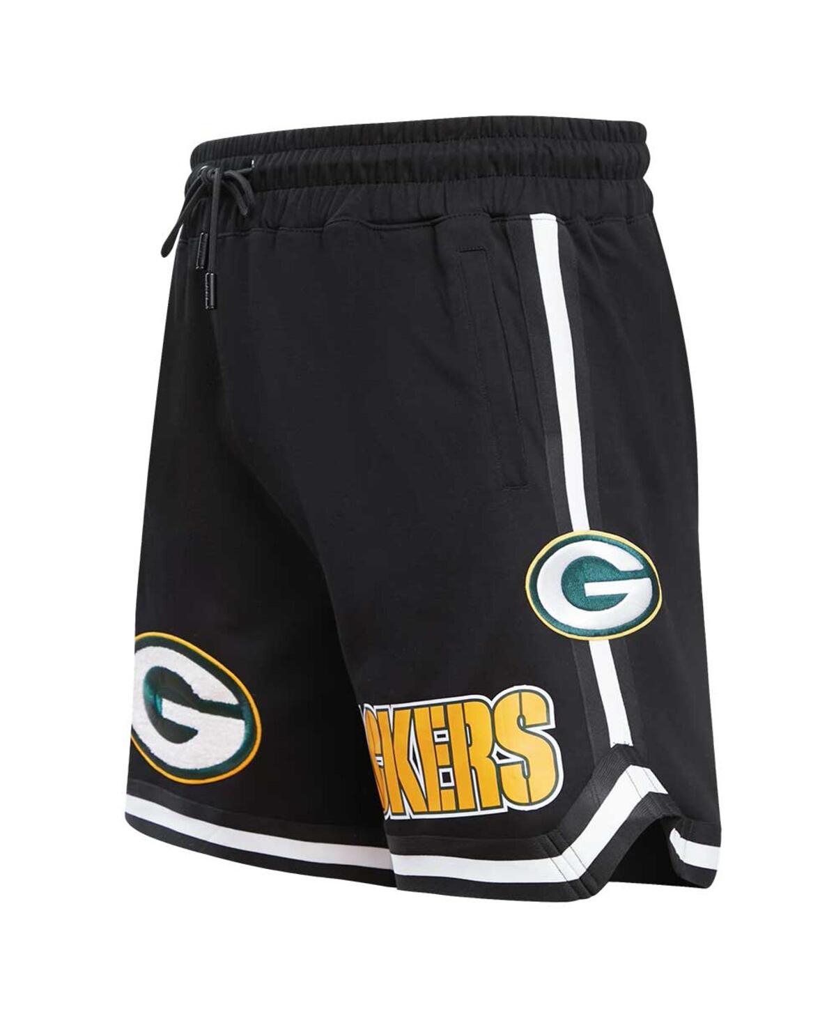 Men's Pro StandardGreen Bay Packers Classic Chenille Shorts - Black