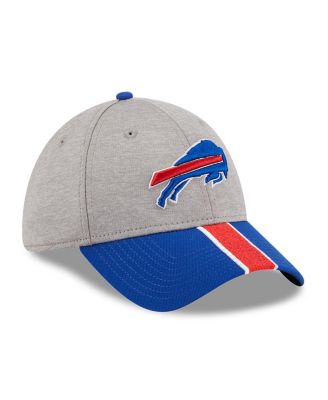 Men's Heather Gray, Royal Buffalo Bills Striped 39THIRTY Flex Hat