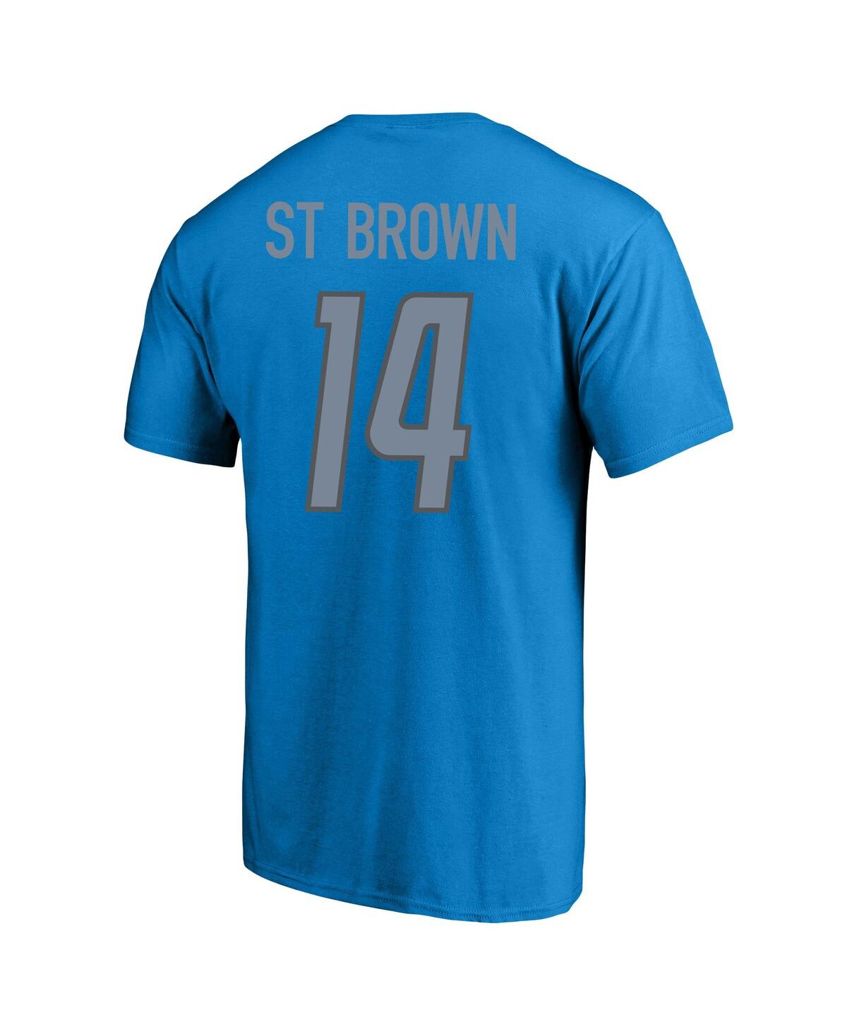 Men's Fanatics Amon-Ra St. BrownDetroit Lions Big and Tall Player Name and Number T-shirt - Blue