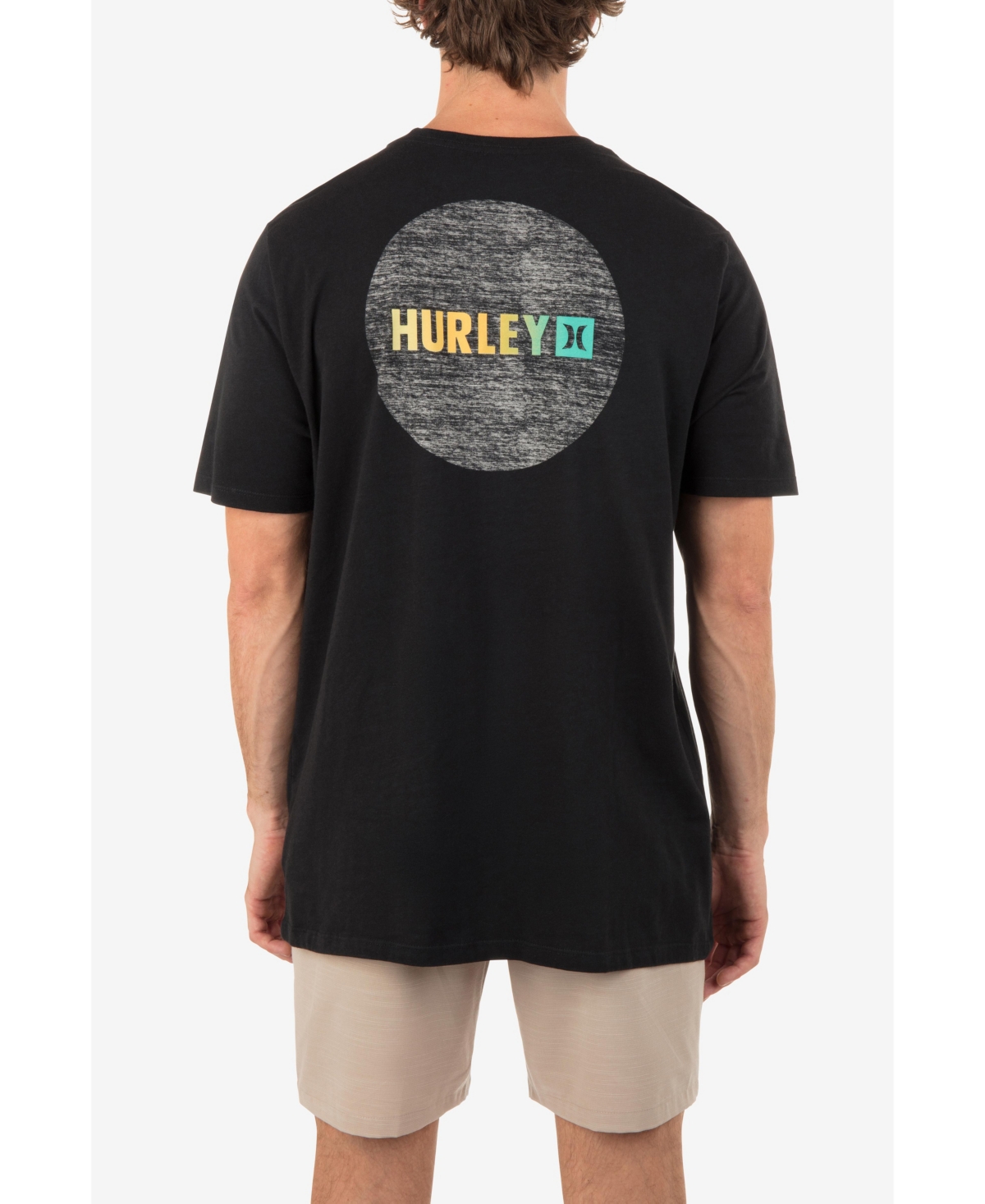 Shop Hurley Men's Everyday Circle Gradient Short Sleeve T-shirt In Black