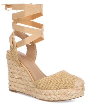 I.N.C. International Concepts Women's Maisie Lace-Up Espadrille Wedge  Sandals, Created for Macy's - Macy's