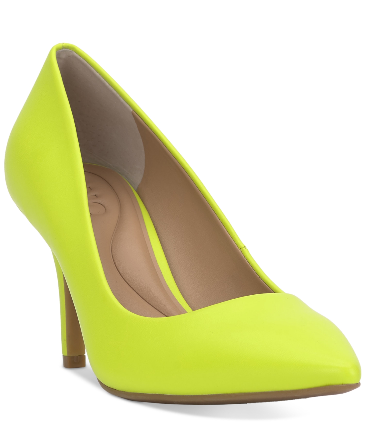 Shop Inc International Concepts Women's Zitah Pointed Toe Pumps, Created For Macy's In Citron Patent