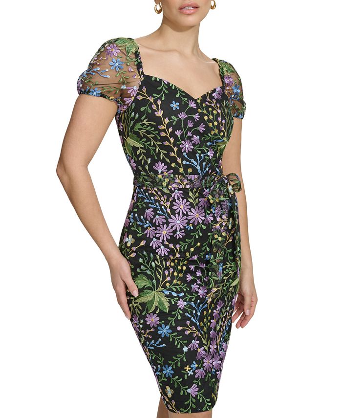 sachin and babi light blue dress Kensie Floral Embroidered Maxi Dress