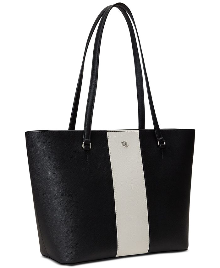 Lauren Ralph Lauren Crosshatch Leather Medium Karly Tote Macy's