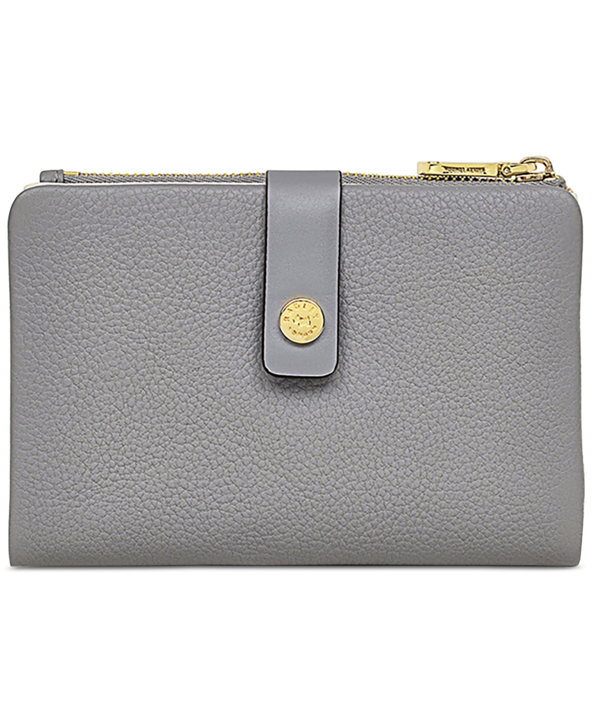 Shop Radley London Leather Medium Bifold Wallet In Soft Grey