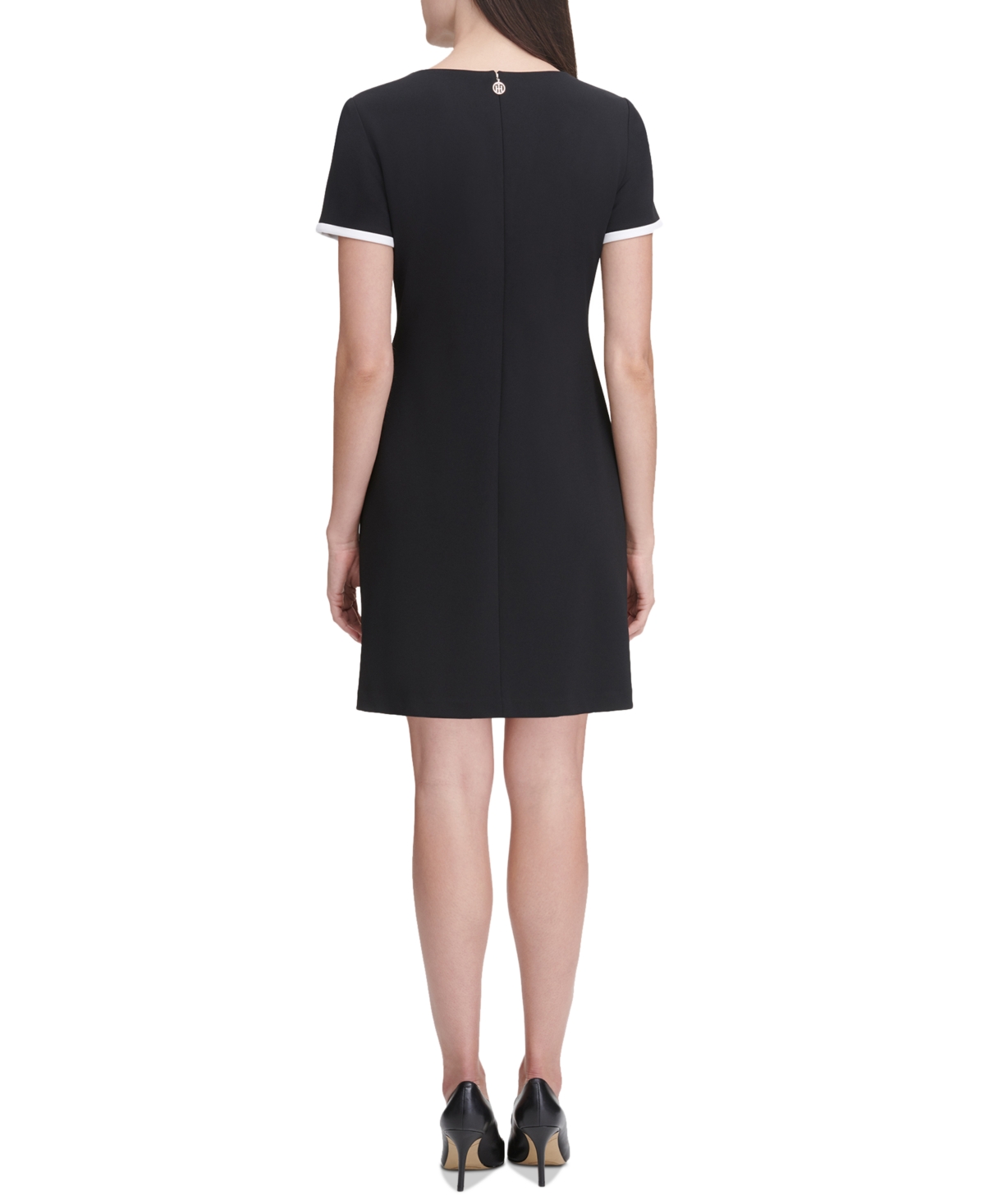 Shop Tommy Hilfiger Women's Colorblocked Pocket Sheath Dress In Sky Capt,i