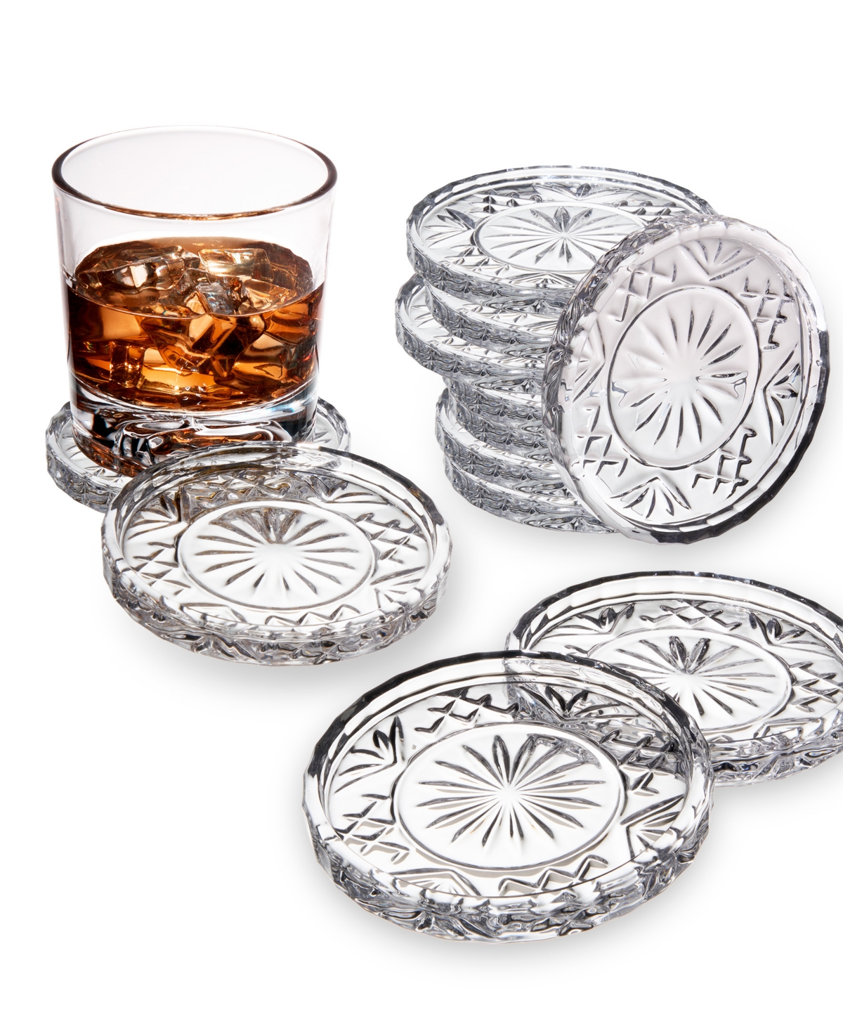Godinger Dublin Crystal Coasters, Set Of 12 In Clear