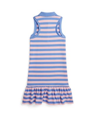 striped stretch cotton mesh polo dress Polo Ralph Lauren Striped mesh polo midi dress Polo Ralph Lauren