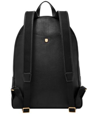 Sac à Dos Fossil Greenville En Cuir Onyx - Vintage, Compartiment Ordinateur