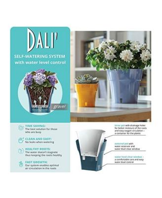 Plastic Round Modern Flower Pot with Drainage Planter,  5.5in