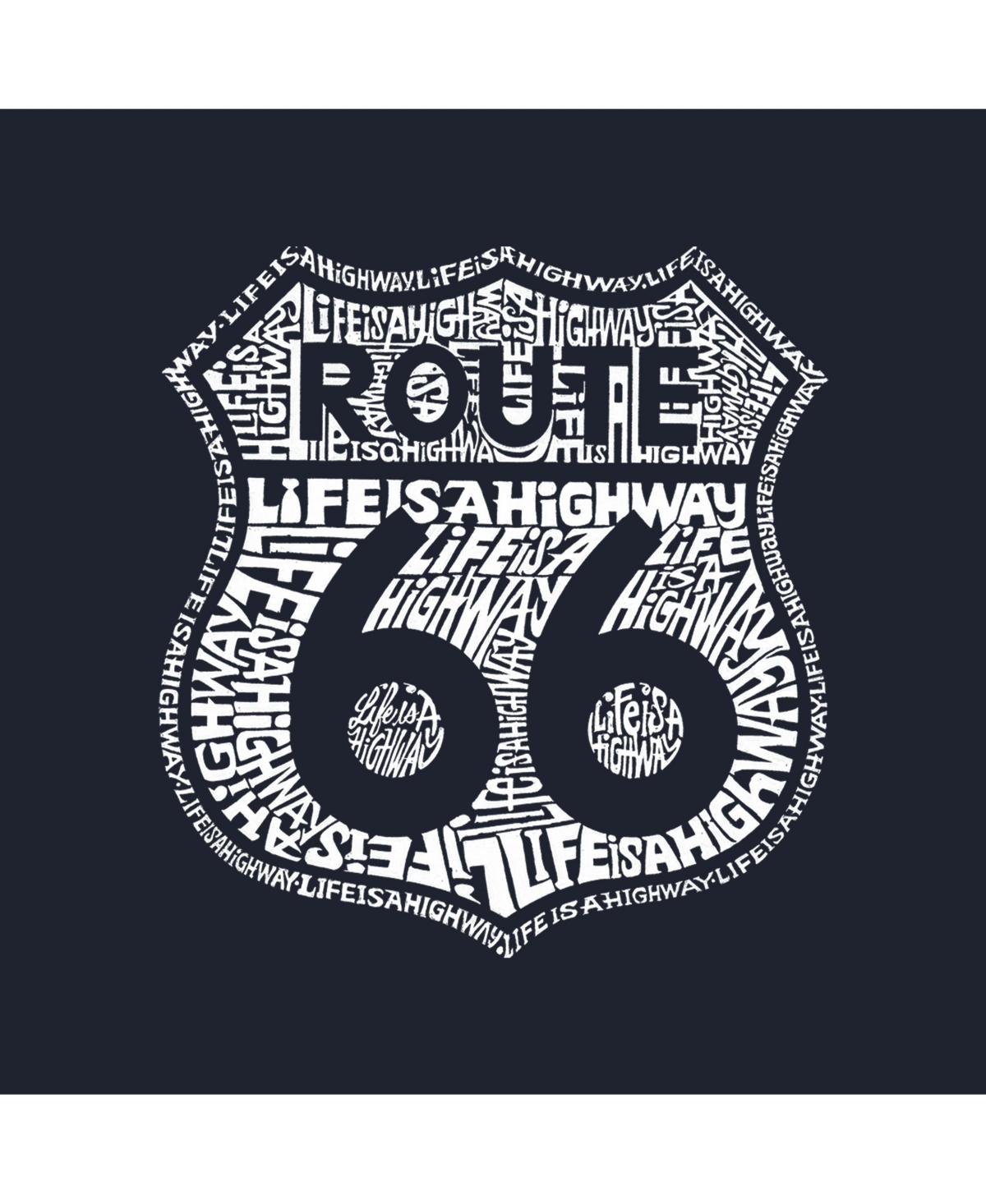 Boy's Word Art Hooded Sweatshirt - Route 66 - Life is a Highway