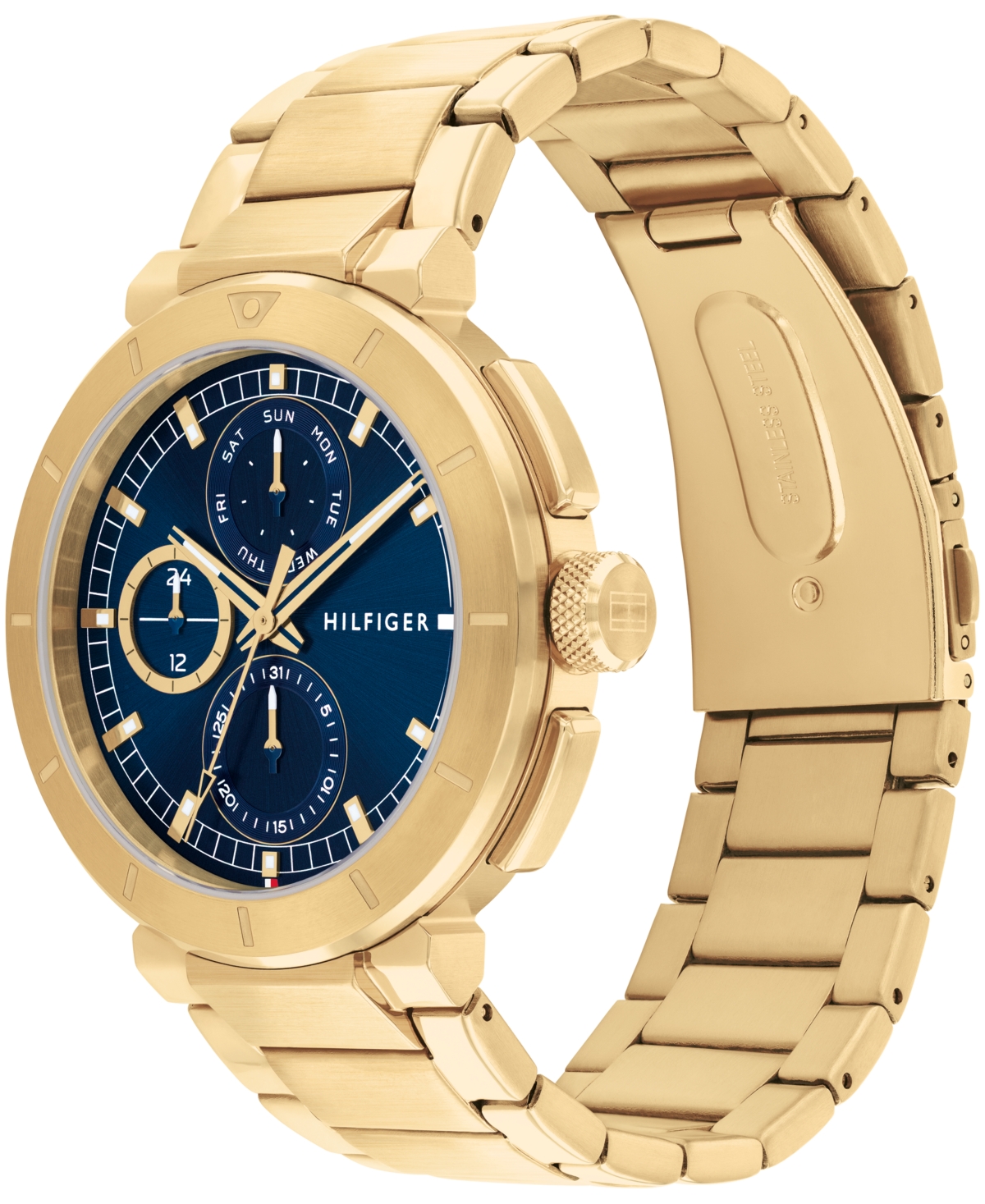 Tommy Hilfiger Men's Multifunction Gold-Tone Stainless Steel Watch 44mm