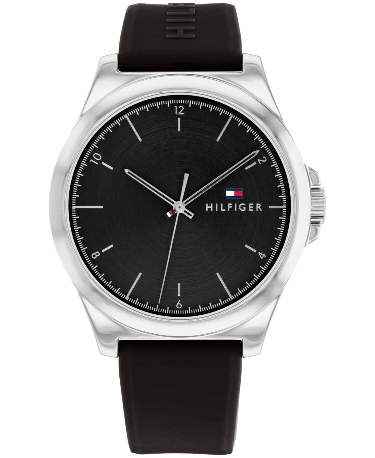 Tommy Hilfiger Men's Quartz Black Silicone Watch 42mm