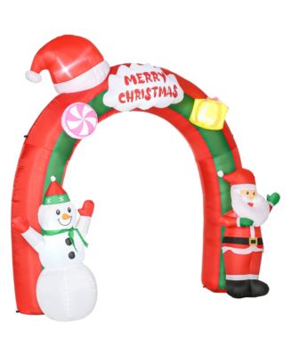 HOMCOM 106.25" Giant Christmas Inflatables Archway with Santa for Yard ...
