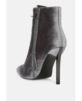 Womens bornsta velvet high heeled velvet boots