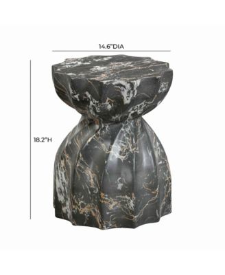 1 Pc. Marble Finish Indoor, Outdoor Concrete Stool