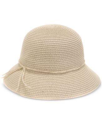 Style & Co - Women's Packable Straw Cloche Hat