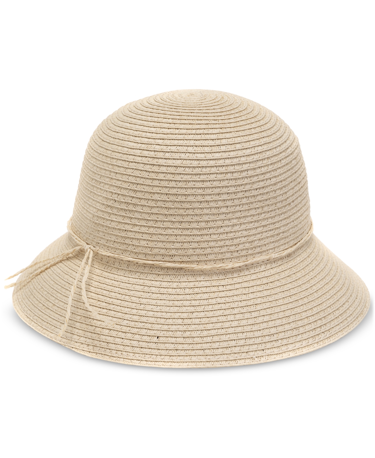 Women's Packable Straw Cloche Hat, Created for Macy's - White