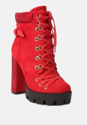 Womens Birch Block Heeled Ankle Boots