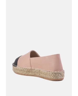 Womens noel two tone slip-on espadrilles