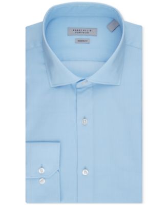 Perry Ellis Men's Modern-Fit Lux Twill Solid Dress Shirt