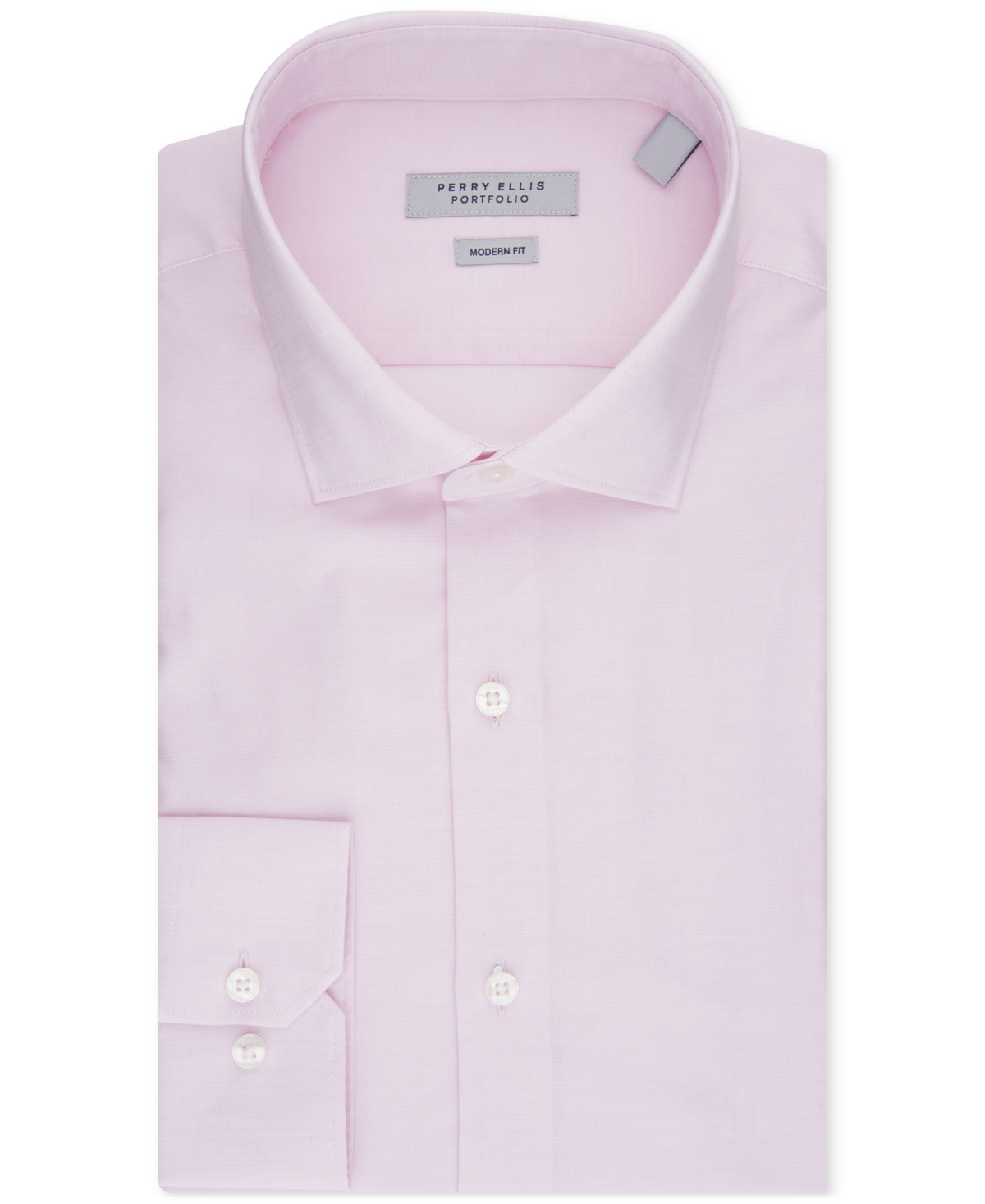Shop Perry Ellis Men's Modern-fit Lux Twill Solid Dress Shirt In Pink